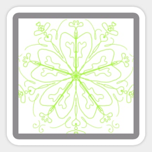 delicate green mandala Sticker